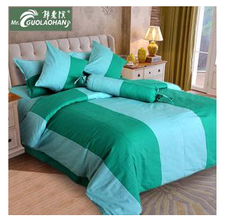郭老汉家纺床品套件/四件套/多件套/粉绿