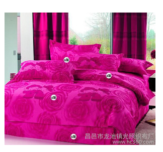 供应光照织布200活性大磨毛四件套 全棉活性加厚磨毛四件套纯棉婚庆四件套批发