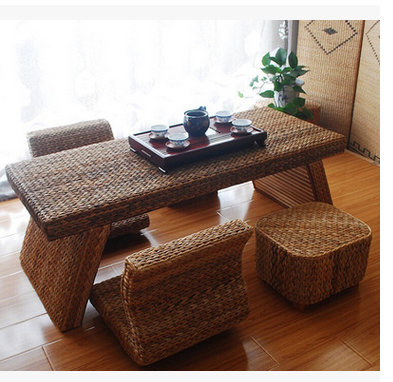 厂家直发 最新设计 实用 纯手工编制 休闲 日式 折叠 飘窗茶几