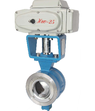 电动对夹式V型球阀