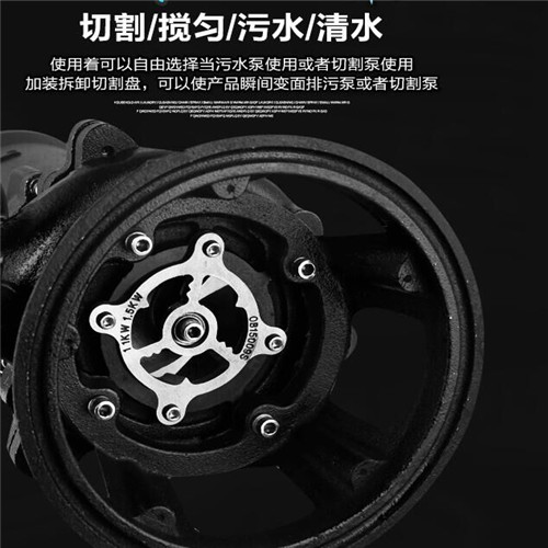 新型螺旋铰刀污水泵-切割搅拌排污泵